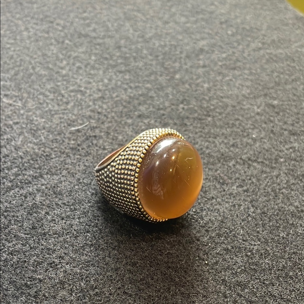 Elegant Brown Stone Ring